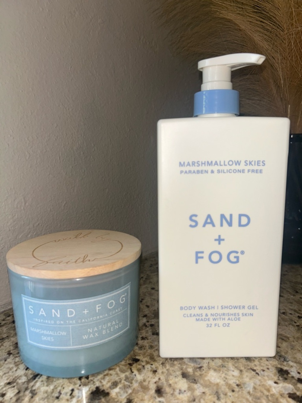 Sand and fog Marshmallow Skies Bundle- Body Wash and Candle